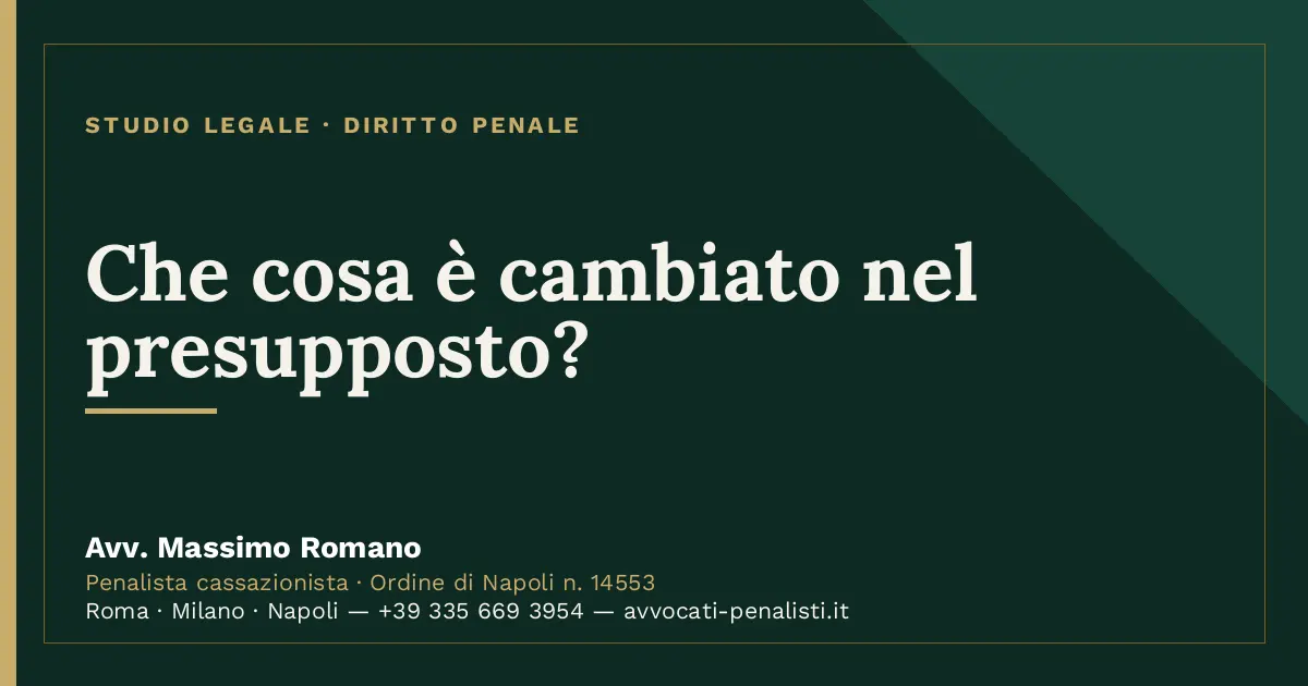 Che cosa è cambiato nel presupposto? — scheda dello Studio Legale Avv. Massimo Romano