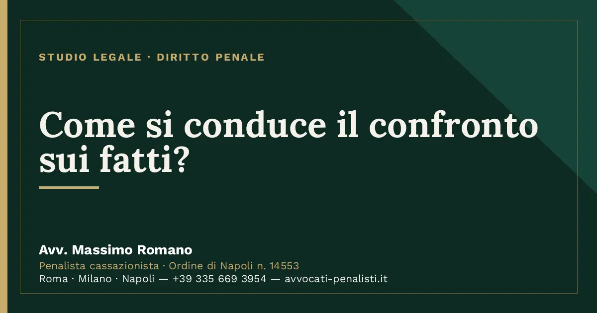 Come si conduce il confronto sui fatti? — scheda dello Studio Legale Avv. Massimo Romano