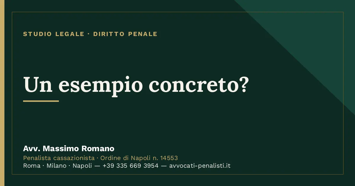 Un esempio concreto? — scheda dello Studio Legale Avv. Massimo Romano